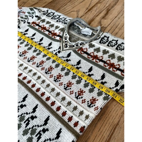 Vtg Croquet Sweater Womens M Fair Isle Made in USA 90s - Picture 6 of 7